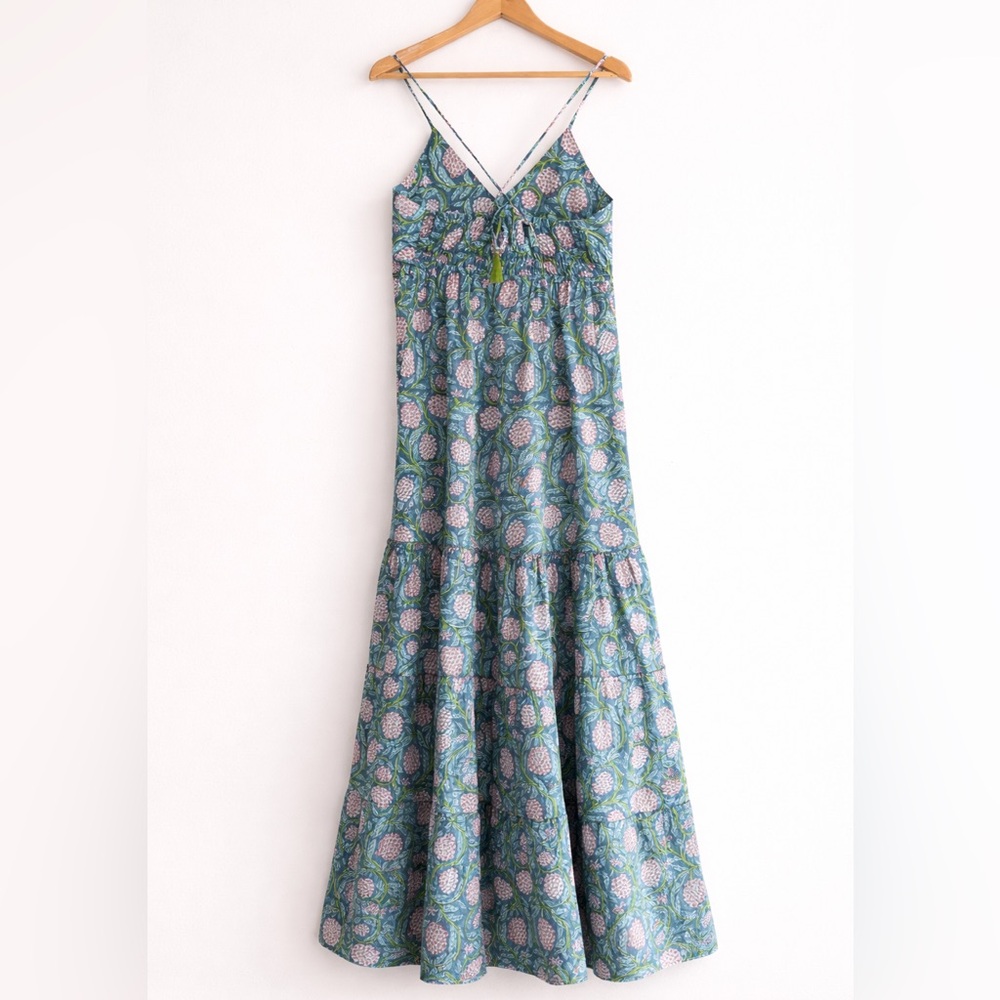 Perry Walker Annie‎ Maxi III Blue Green Dress One Size